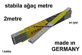 AĞAÇ METRE STABİLA ALMAN MALI 2 METRELİK ŞERİT METRE