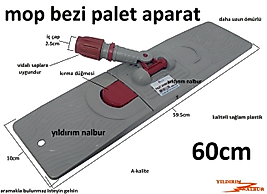 PASPAS MOP BEZİ PALET PLASTİK APARATI 60CM TEMİZLİK APARATI DUBLE BÜYÜK KURULAMA TOZ ALMA