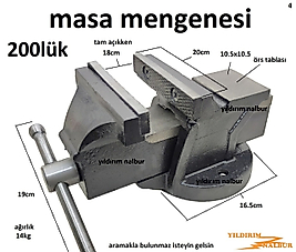 MASA MENGENESİ 200 LİK DUBLE BÜYÜK BOY KALİTELİ ATÖLYE MENGENE DEMİRCİ MENGENE KOCAMAN İŞKENCE