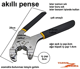 AKILLI PENSE ÇOK AMAÇLI SOMUN SIKMA BORU TUTMA PENSESİ AKILLI ANAHTAR