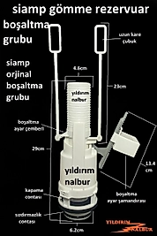 SİAMP UZUN KARE GÖMME REZERVUAR İÇ TAKIM ORTA GÖBEK BOŞALTMA GRUBU