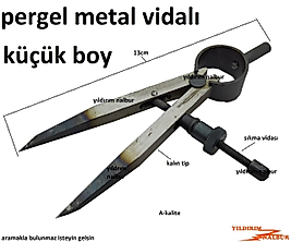 PERGEL METAL PERGEL HOBİ PERGEL 13CM AYARLI PERGEL KALIN MODEL ETLİ AYARLI