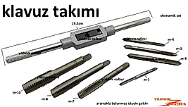 KLAVUZ SETİ CİVATA DİŞ AÇMA SET 8 PARÇA EKONOMİK SET HSS KLAVUZ TAKIMI
