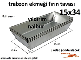 TRABZON EKMEĞİ 15x34 FIRIN TAVASI PUNTALI İKİLİ UZUN TAŞ FIRIN TAVA DAR UZUN