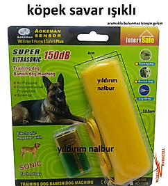 KÖPEK SAVAR SARI 150 DESİBEL IŞIKLI TİP KÖPEK KEDİ KOVUCU CİHAZ