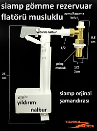 SİAMP GÖMME REZERVUAR FLATÖRÜ MUSLUKLU ŞAMANDIRASI İÇ TAKIM MUSLUK DAHİL