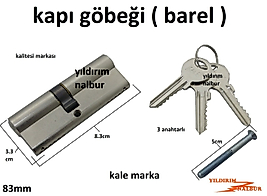 KALE KAPI GÖBEĞİ 83 MM KALE MARKA KAPİ KİLİT GÖBEK BAREL