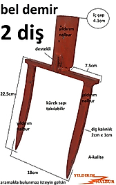BEL ÇAPA BELLEME BEL KÜREĞİ BAHÇE BELLEME 2DİŞ TARLA BELLEME