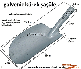 ŞAŞÜLE TOPRAK KÜREĞİ GALVENİZ MİNİ BOY ÇİÇEK KÜREĞİ SAKSI ÇEREZ K