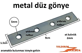 METAL DÜZ GÖNYE 15X90 MASA GÖNYESİ BÜYÜK BOY 4 DELİKLİ METAL BAĞLANTI APARAT