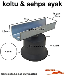 4 ADET KOLTUK AYAĞI 3.2CM PİNGO SEHPA AYAK SUNTA GEÇME UZUN KANALLI