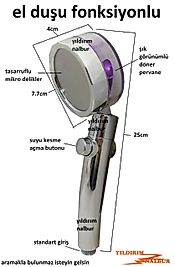 EL DUŞU AYARLI EKONOMİK FİYAT AÇ KAPA DÜĞMELİ PERVANELİ BÜYÜK KAFA BANYO FİSKİYESİ DUŞ TELEFONU