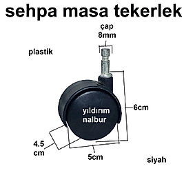 SEHPA TEKERLEĞİ PİMLİ BÜYÜK MASA TEKERLEĞİ KOLTUK TEKER