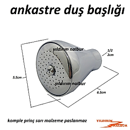 TEPE DUŞ YAĞMURLAMA ANKASTRE DUŞ SÜZGECİ KAFASI