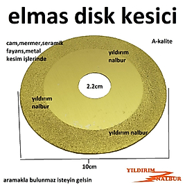 ELMAS DİSK KESİCİ 100MM SARI CAM MERMER METAL GRANİT KESME