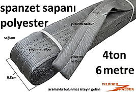 SPANZET SAPANI 4TON -6 METRE YÜK TAŞIMA ÇEKME HALATI VİNÇ HALATI UZUN BOY YÜK HALATI