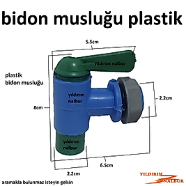 BİDON MUSLUĞU KOVA ÇEŞMESİ PLASTİK AÇKAPA SOMUNLU CONTALI