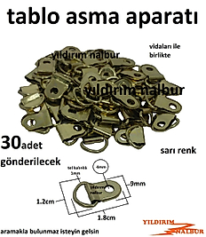 ÇERÇEVE ASKISI TELLİ ALTIN GOLD SARI RENK TEKLİ RESİM ASKISI TABLO TEKLİ