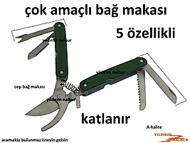ÇOK AMAÇLI BAĞ MAKASI BUDAMA MAKASI KATLANIR CEP MAKASI
