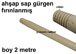 AHŞAP SAP 2MT FIRÇA SAPI GÜRGEN SAP VİDALI AĞAÇ SAP UZUN SAP TAHTA
