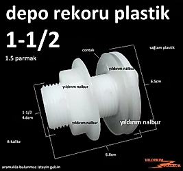 PLASTİK DEPO REKORU 1-1/2 SU DEPOSU REKORU 1.5PARMAK BÜYÜK TİP HORTUM REKORU