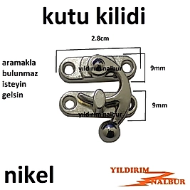 KUTU KİLİDİ NİKEL SANDIK KİLİDİ HOBİ KİLİT EMNİYET KİLİDİ KAPAK KİLİDİ KANCA