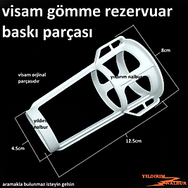 VİSAM GÖMME REZERVUAR İÇ TAKIM BOŞALTMA STOPLU KÜÇÜK MODEL PARÇA BASKI