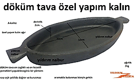 DÖKÜM TAVA KÜÇÜK BOY KAYIK TİPİ FIRIN TAVA ÖZEL TAVA HAKİKİ AĞIR DÖKÜM