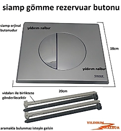 SİAMP TEMA GÖMME REZERVUAR BUTONU KARE YUVARLAK DÜĞMELİ
