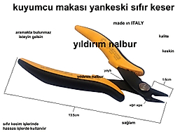 KUYUMCU MAKASI YAN KESKİ SIFIR KESER YANKESKİ GÜMÜŞÇÜ PENSE