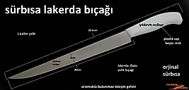 SÜRBISA ORJİNAL SÜRMENE LAKERDA BIÇAĞI UZUN FİLATO BIÇAK DİLİMLEME