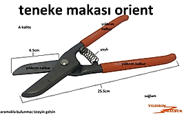 TENEKE MAKASI ALÇIPAN MAKASI KALİTELİ YAYLI ÇELİ BÜYÜK BOY SAÇ MAKASI