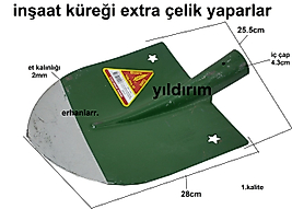KÜREK İNŞAAT BAHÇE KÜREĞİ HAKİKİ ÇELİK YAPARLAR HARÇ KÜREĞİ