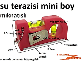 SU TERAZİSİ 8.5CM MİNİ MIKNATISLI KEMER MANDALLI ÖLÇÜ ALETİ TERAZİ SULU TERAZİ