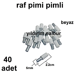 RAF PİMİ PİMLİ 5MM KALIN RAF YAPMA RAF TUTTURMA ÇİVİSİ BEYAZ