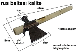 RUS BALTASI ÇOK AMAÇLI ODUN KESME AĞAÇ KESME DAL KESME ÖZEL BALTA