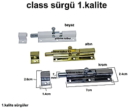 KROM SÜRGÜ BÜYÜK ALTIN SÜRGÜ KAPI SÜRGÜSÜ FİŞEK YAPRAK MENTEŞE EMNİYET KİLİDİ KAPI PENCERE