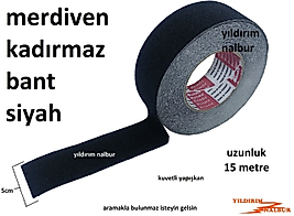 MERDİVEN KAYDIRMAZ BANT SİYAH 50X15 MT GENİŞ KARA RENK