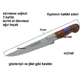 SÜRMENE BIÇAK KURBAN BIÇAĞI EL AHŞAP BÜYÜK BOY 4NO BÜYÜK BAŞ KESİM