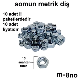 CİVATA SOMUNU M8 KALİTE VİDA SOMUNU BÜYÜK