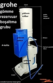 GROHE GÖMME REZERVUAR İÇ TAKIM BOŞALTMA GRUBU KLOZET İÇ TAKIM