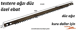 KOLASTAR TESTERE AĞZI 32CM ODUN KESME BIÇKI AĞIZ DÜZ AĞIZ ODUN KESME TESTERE