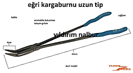 KARGA BURNU EĞRİ UZUN BOY 42 CM DUBLE UZUN KARGABURNU PENSE YAMUK