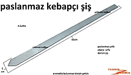PASLANMAZ ADANA KEBAP ŞİŞ URFA DÜRÜM ŞİŞ KALİTE MANGAL ŞİŞ