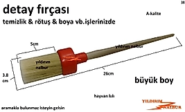 DETAY FIRÇA BÜYÜK BOY BOYA  RÖTUŞ ARABA İÇİ TEMİZLEME FIRÇASI HAYVAN KILI