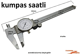 KUMPAS SAATLİ ÖLÇÜM ALETİ TORNACI KUMPAS KALİTE MANUEL KUMPAS