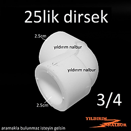 10 ADET 25 LİK PPRC 3/4 PLASTİK DİRSEK DÖNÜŞ BORU
