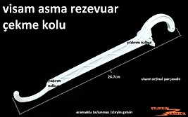 VİSAM ASMA REZERVUAR ÇEKME KOLU KÜÇÜK BOY KISA BOYLU ÇEKME KOL