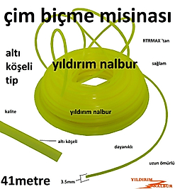 ÇİM BİÇME 3.5MM ALTI KÖŞELİ ALTIGEN MİSİNASI OT BİÇME MİSİNA TIRPAN