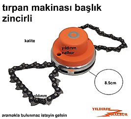 TIRPAN KAFA ZİNCİRLİ TESTERE TIRPAN MAKİNA KAFASI OT BİÇME OT BİÇME BAŞLIK